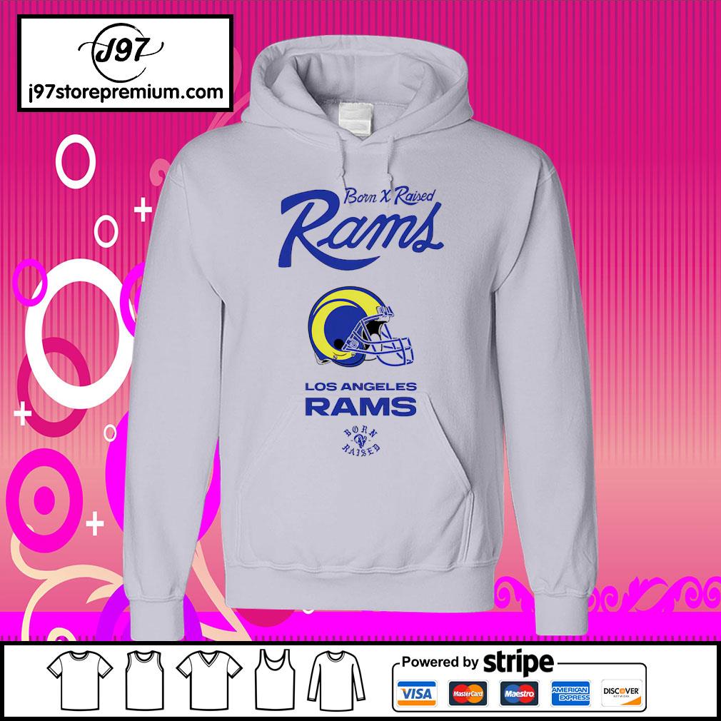 Born X Raised Cream Los Angeles Rams Script 2021 shirt, hoodie, sweater and  long sleeve